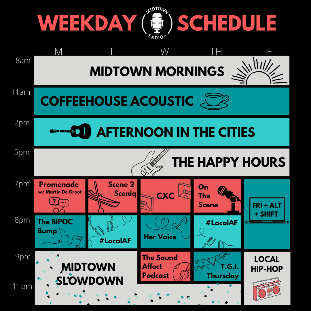 Midtown Radio weekday schedule