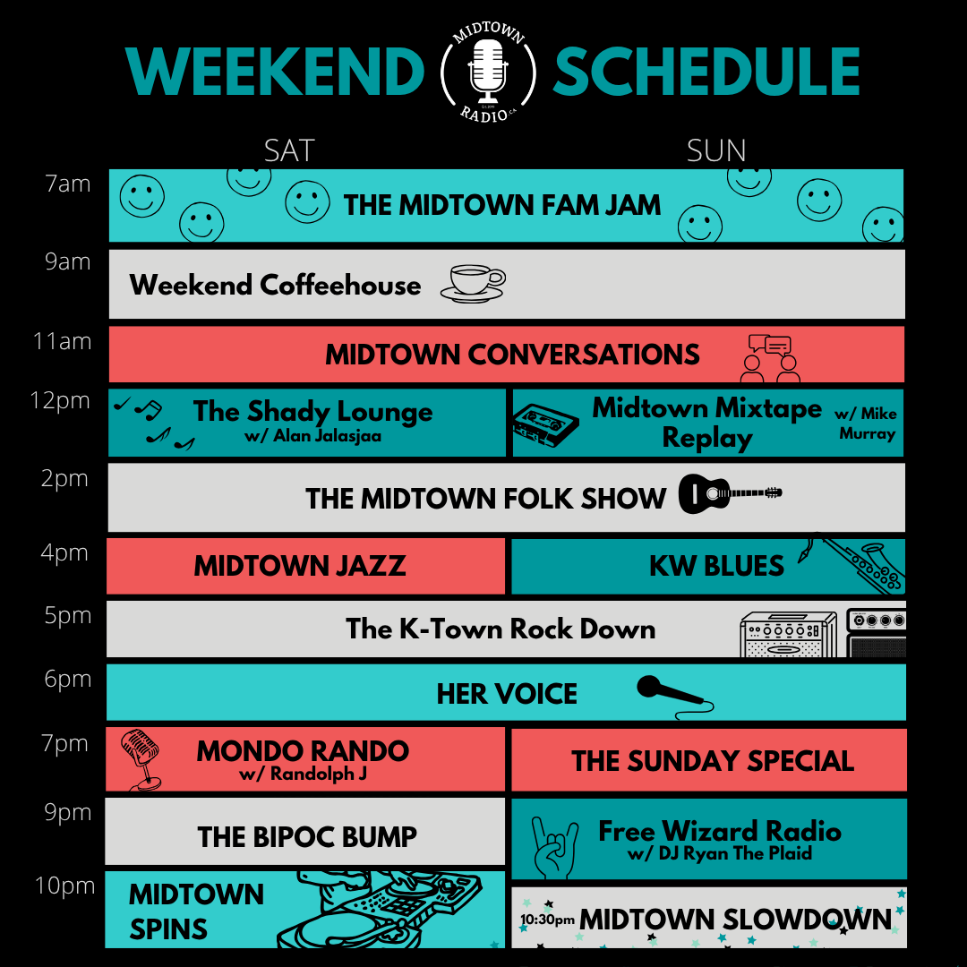 Midtown Radio weekend schedule